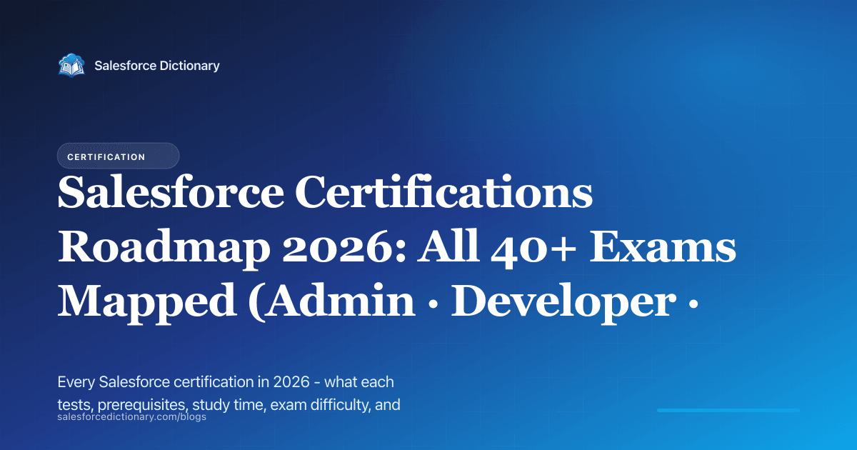 Salesforce certifications roadmap 2026 — all exams mapped