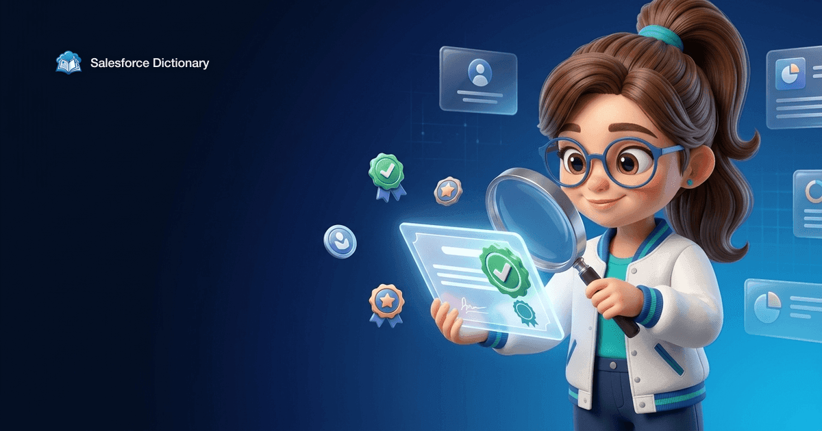 Salesforce certification verification flow on Trailhead in 2026