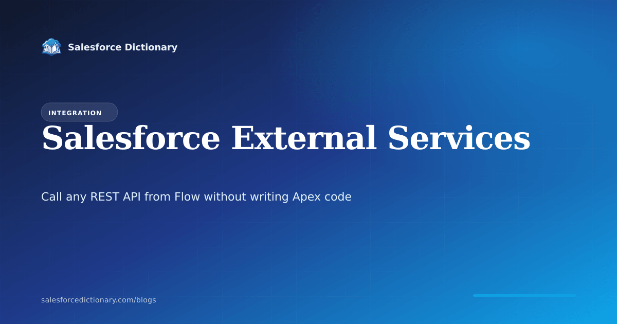 Salesforce External Services 2026: REST API from Flow without code