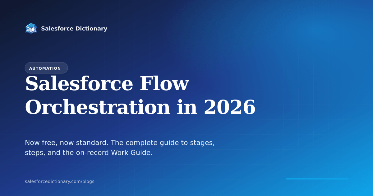 Salesforce Flow Orchestration: free standard flow type in Spring 2026