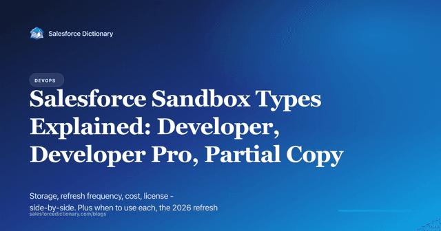 Salesforce Sandbox Types Explained | Salesforce Dictionary