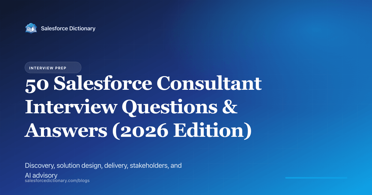 50 Salesforce consultant interview questions and answers, 2026 edition