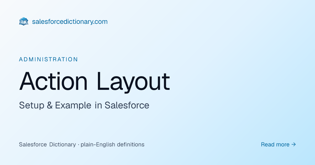 Action Layout - Definition & Examples | SF Dictionary