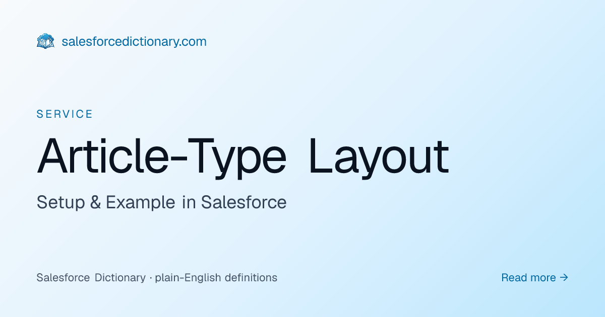Article-Type Layout - Definition & Examples | SF Dictionary