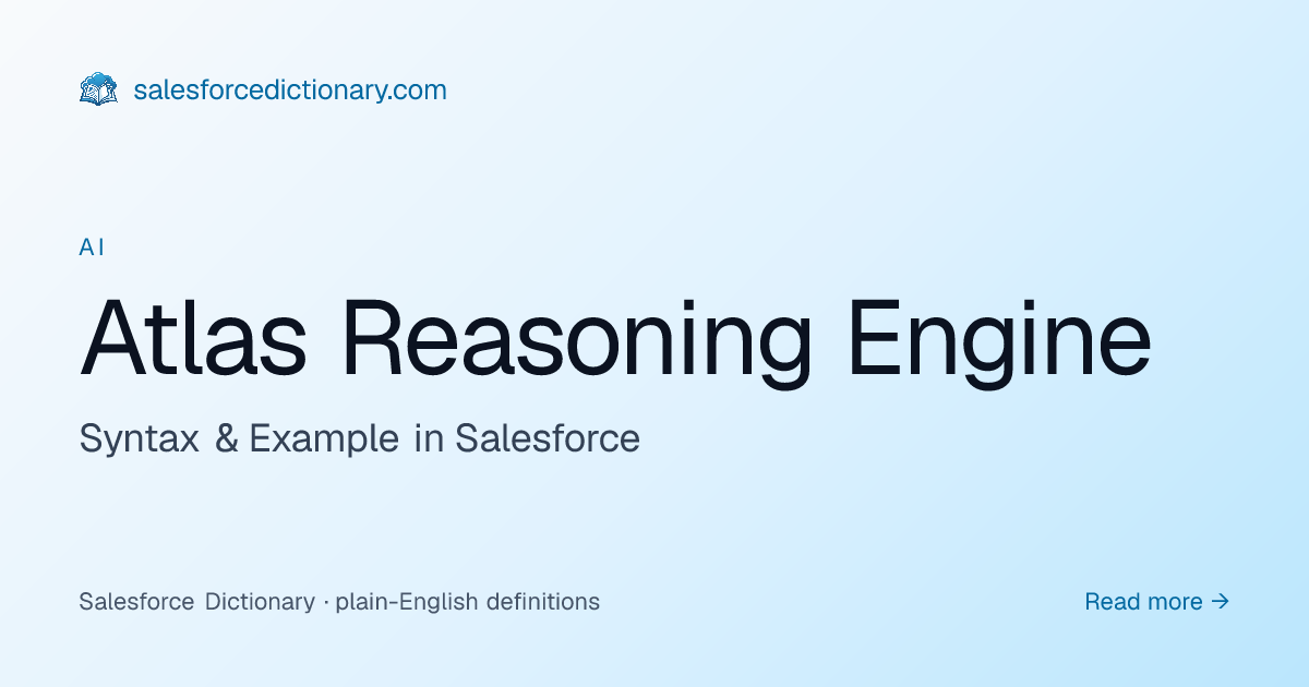 Atlas Reasoning Engine - Definition | SF Dictionary