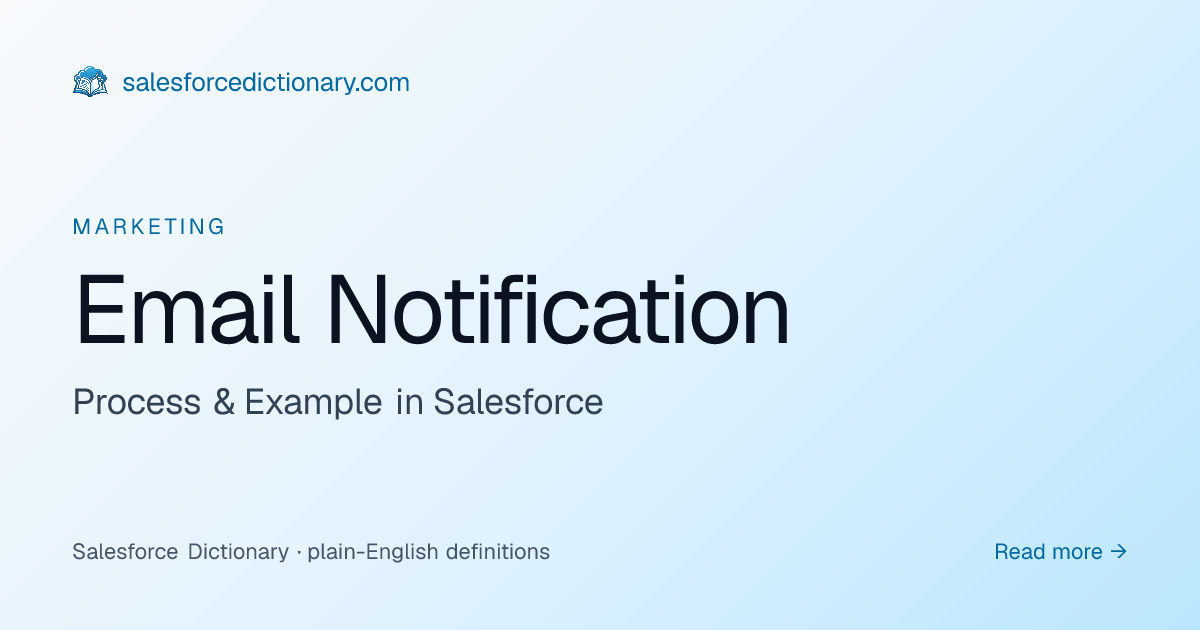 Email Notification - Definition & Examples | SF Dictionary