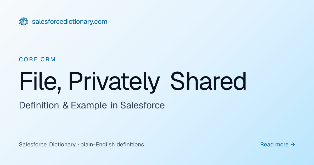 File, Privately Shared - Definition | SF Dictionary